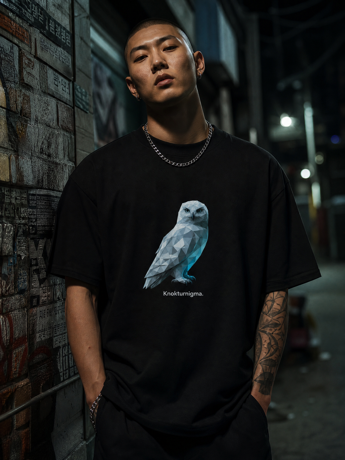 Knokturnigma Tee — Snow Owl Node