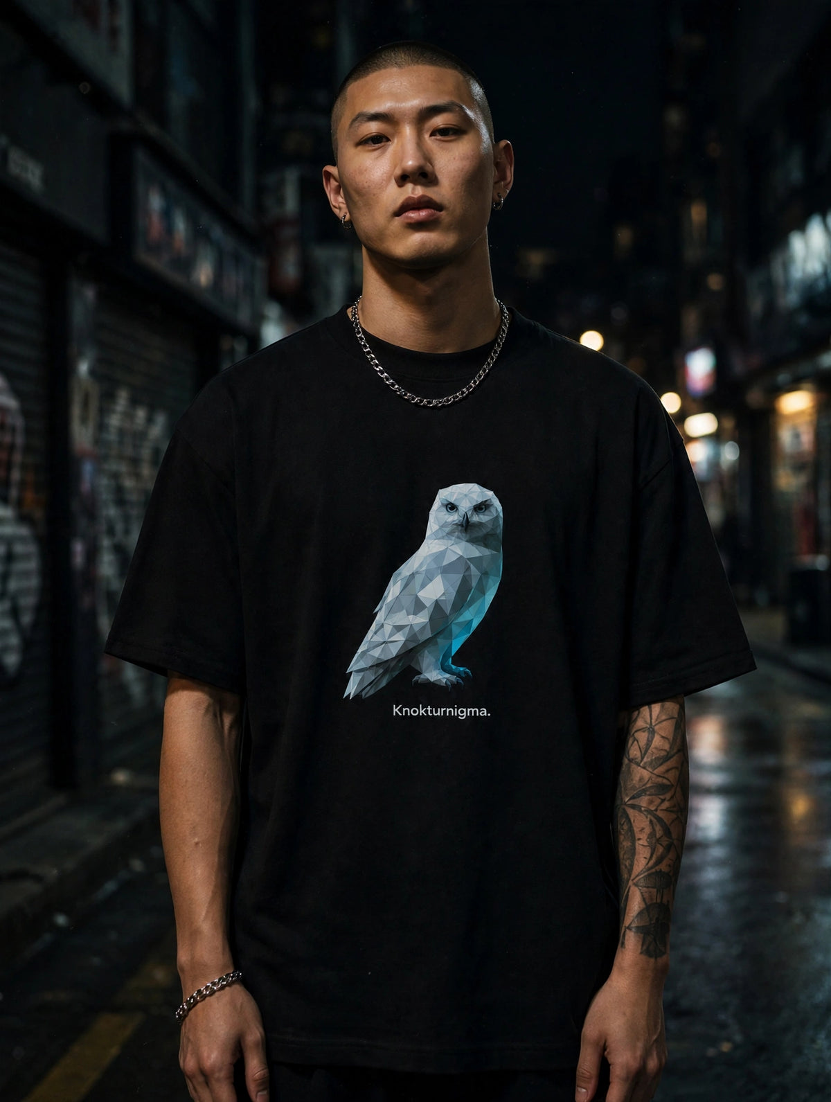 Knokturnigma Tee — Snow Owl Node