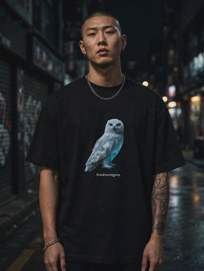 Knokturnigma Tee — Snow Owl Node